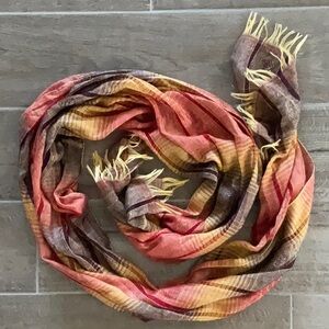🍁 Unbranded Gradient Striped Scarf – 72” x 22” – Excellent Condition